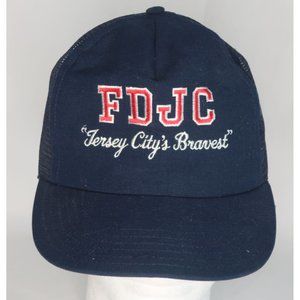 VTG Blue FDJC Jersey Citys Bravest Mesh Snapback Trucker Hat